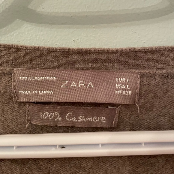 Zara women’s cashmere cardigan gray size L - Picture 4 of 8